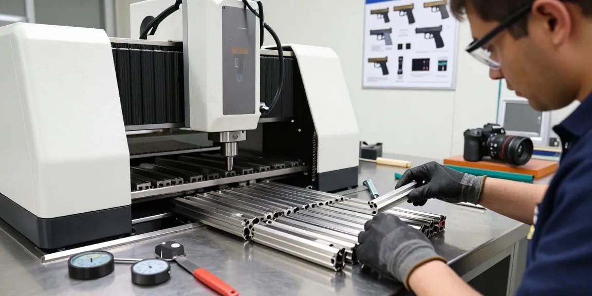Precision Glock slide manufacturing at https://precisionglockslides.com showcasing high-quality craftsmanship and engineering.