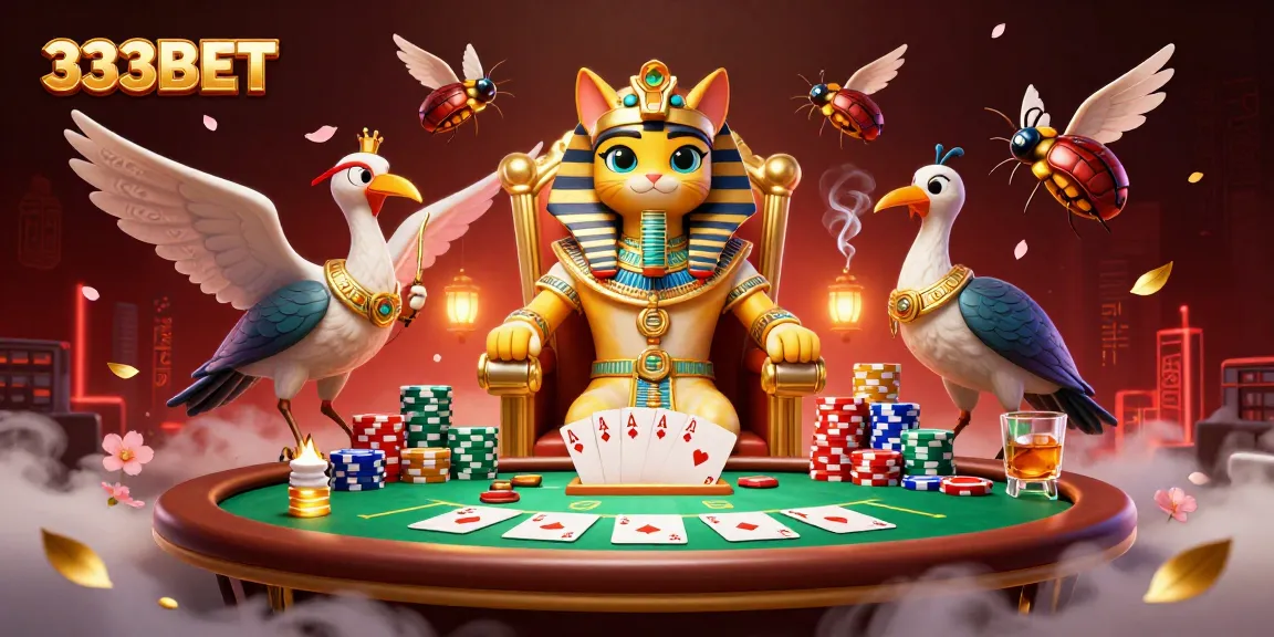 Join the excitement of 333BET with a vibrant casino illustration showing action-packed gaming.