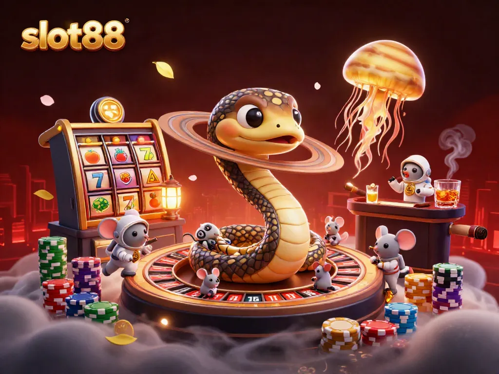 Experience the excitement of slot88 with immersive cosmic casino gameplay featuring vibrant characters and rich details.