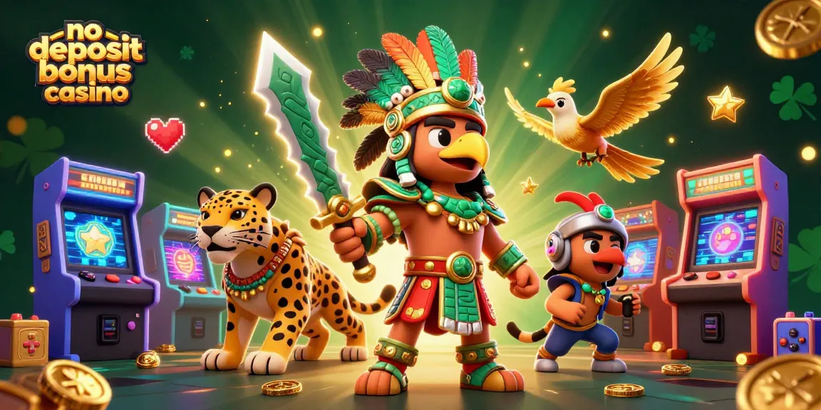 Engage with a thrilling no deposit bonus casino scene featuring warriors, games, and vibrant energy.
