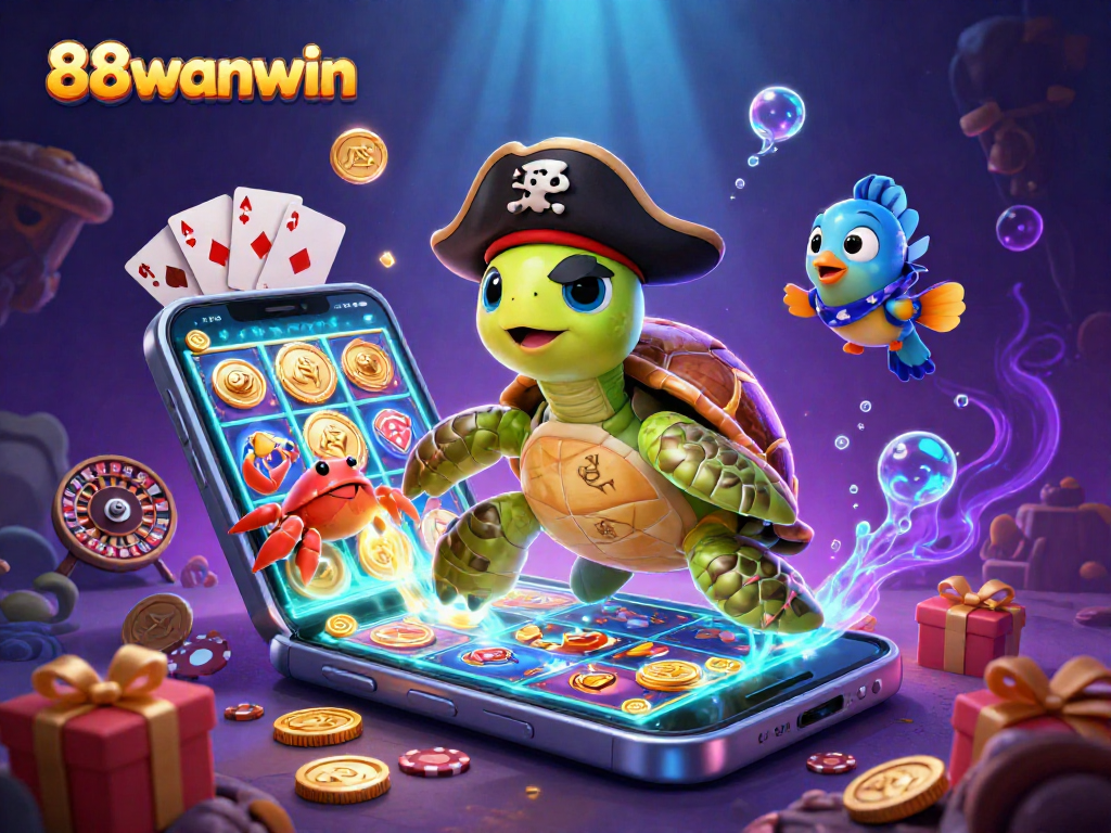 Play exciting games at 88wanwin with pirate turtle and underwater treasures