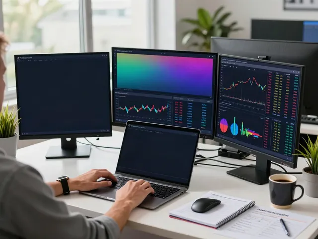 Engaged user analyzing market data on TradingView in a professional workspace