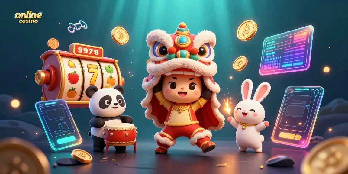 Engage in festive online casino fun with exciting games, celebrating with cryptocurrencies and lively characters.