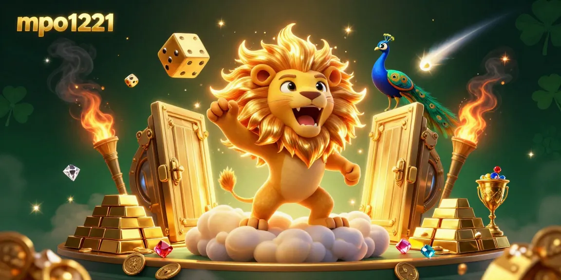 Celebrating with vibrant casino visuals, mpo1221 showcases golden treasures and lively gaming elements.
