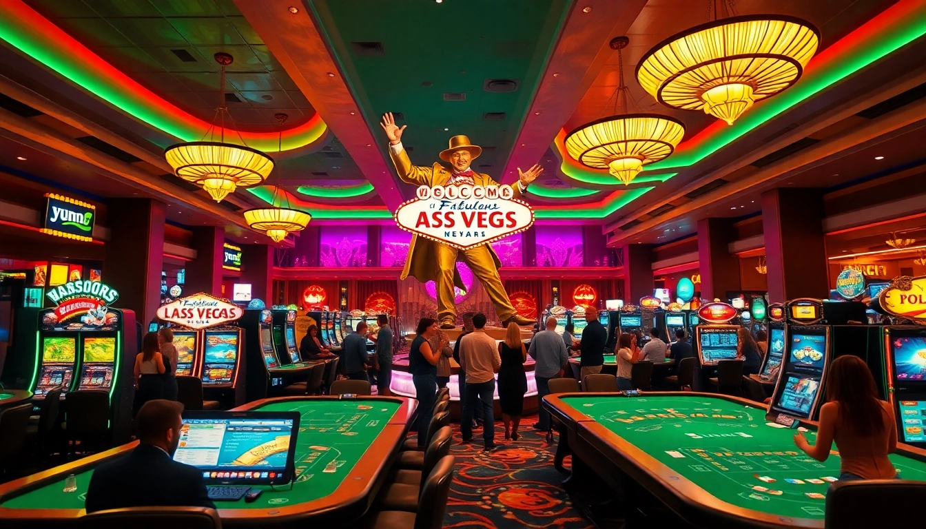 Watch the Vegas hero statue inspiring joy and excitement at a bustling casino.