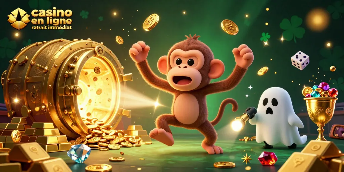 Gagnez rapidement avec le casino en ligne retrait immédiat grâce à des éléments d'or et des lumières étincelantes.