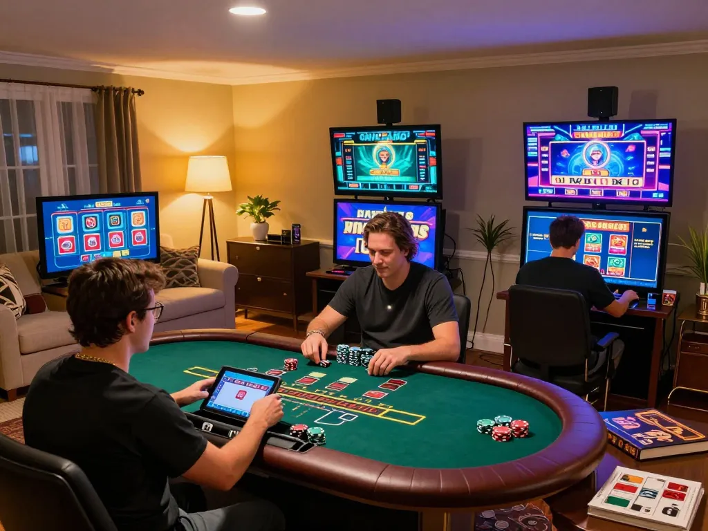 Player enjoying live dealer blackjack on a tablet while utilizing 58wiin for online gaming strategies