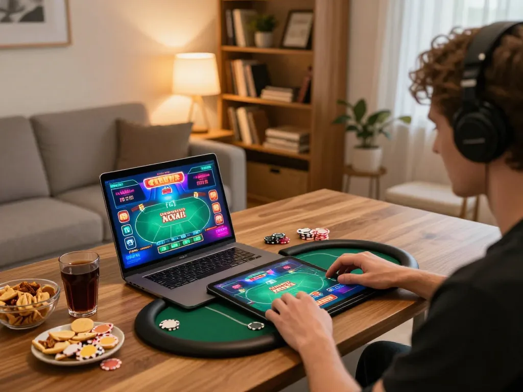 ALO8 online gaming session on laptop showcasing vibrant interface and strategic gameplay