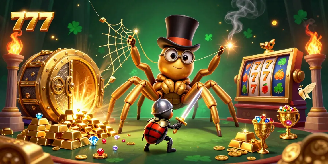 Engage in thrilling slots action with 777, featuring vibrant characters and spectacular golden treasures.