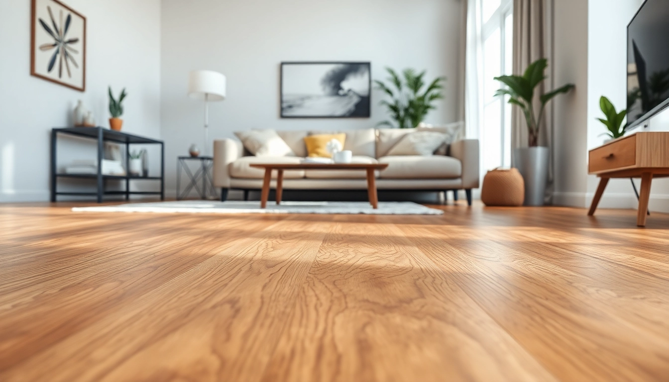 Enhance your home with vinyl plank flooring, showcasing a cozy living room's stylish design.