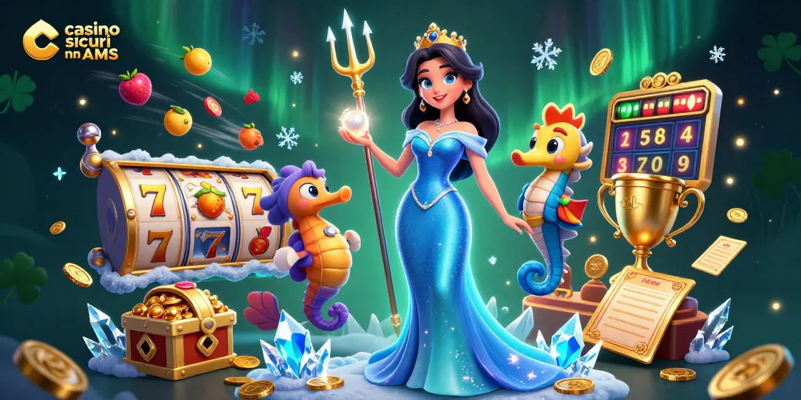 Scopri il brivido dei casino sicuri non AAMS con questa vivace illustrazione 3D che mette in mostra elementi e personaggi accattivanti del casinò.