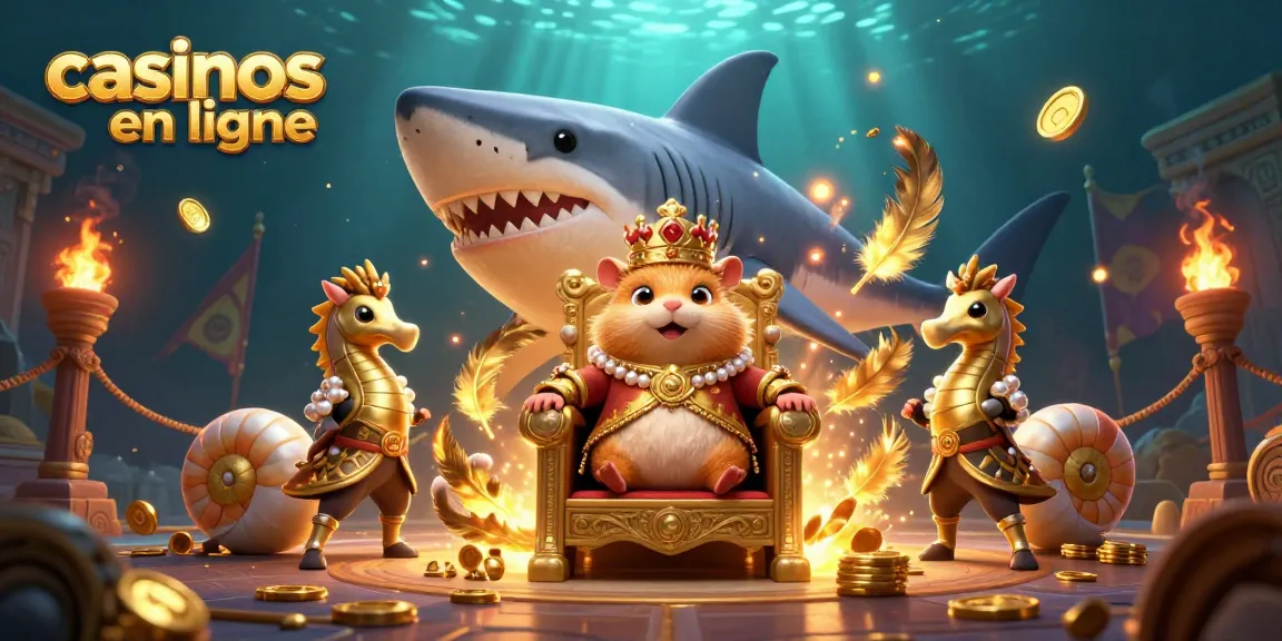 Venez découvrir les casinos en ligne et leurs jeux captivants dans cette illustration dynamique.
