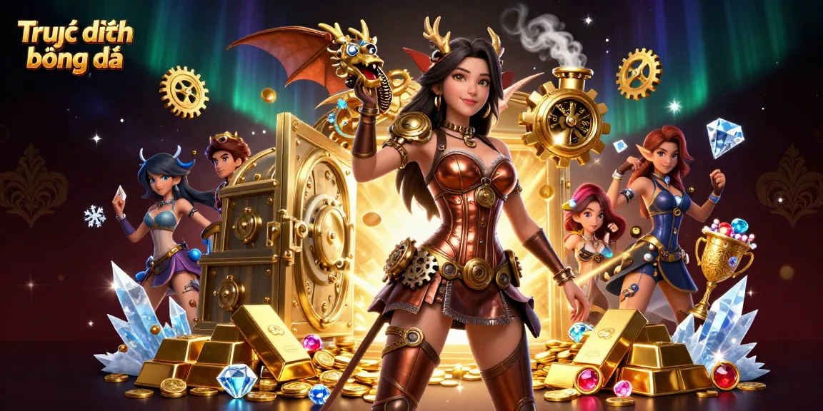 Experience thrilling Trực tiếp bóng đá with a captivating 3D digital illustration showcasing excitement and dynamic gambling elements.