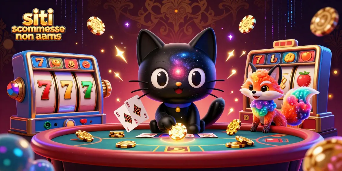 Scopri i siti scommesse non AAMS con un gatto misterioso al casinò, tra schemi di galassie e chips d'oro.
