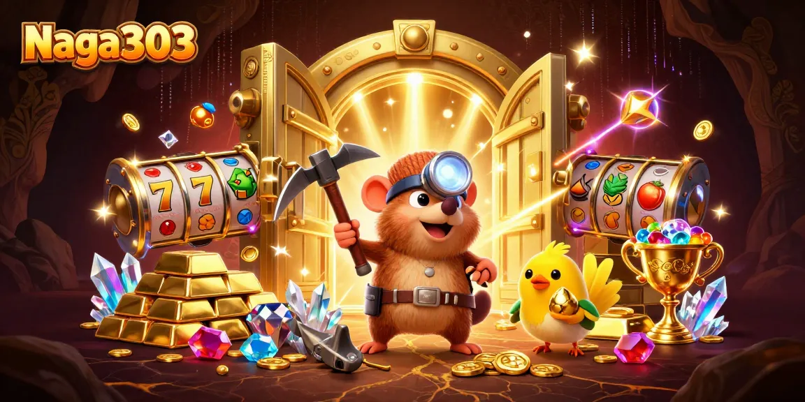 Naga303 offers thrilling gameplay with treasure hunters, slots, and bonuses in an energizing digital illustration.