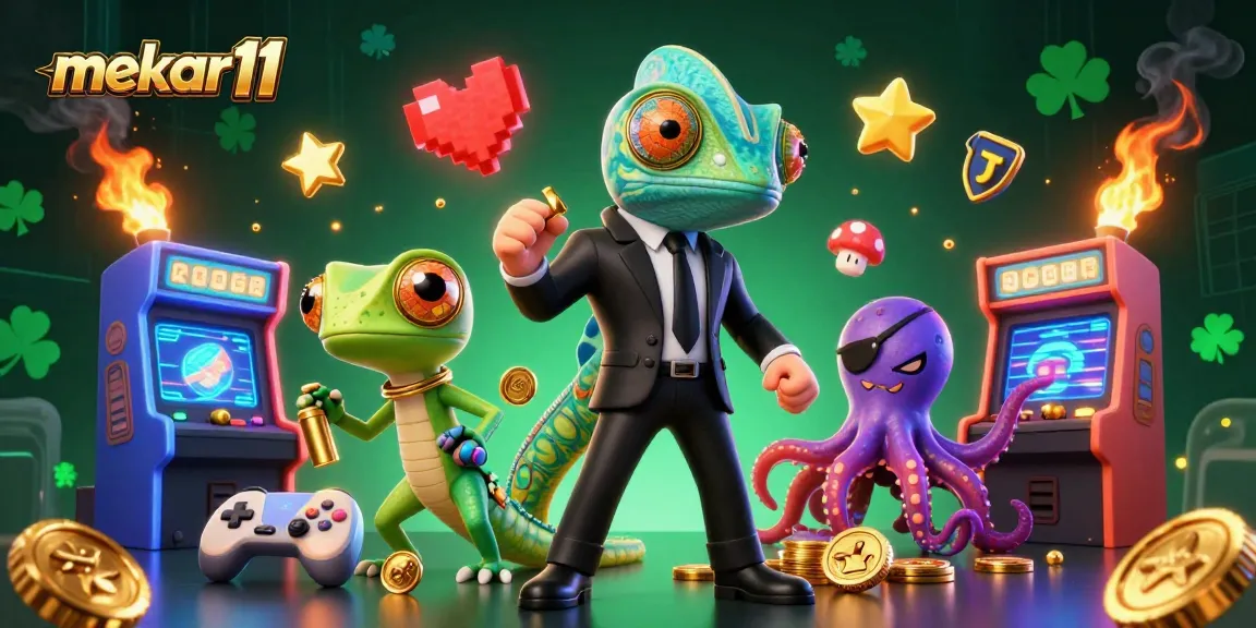 Engage with mekar11 for thrilling 3D casino adventures featuring colorful game elements and animated characters.