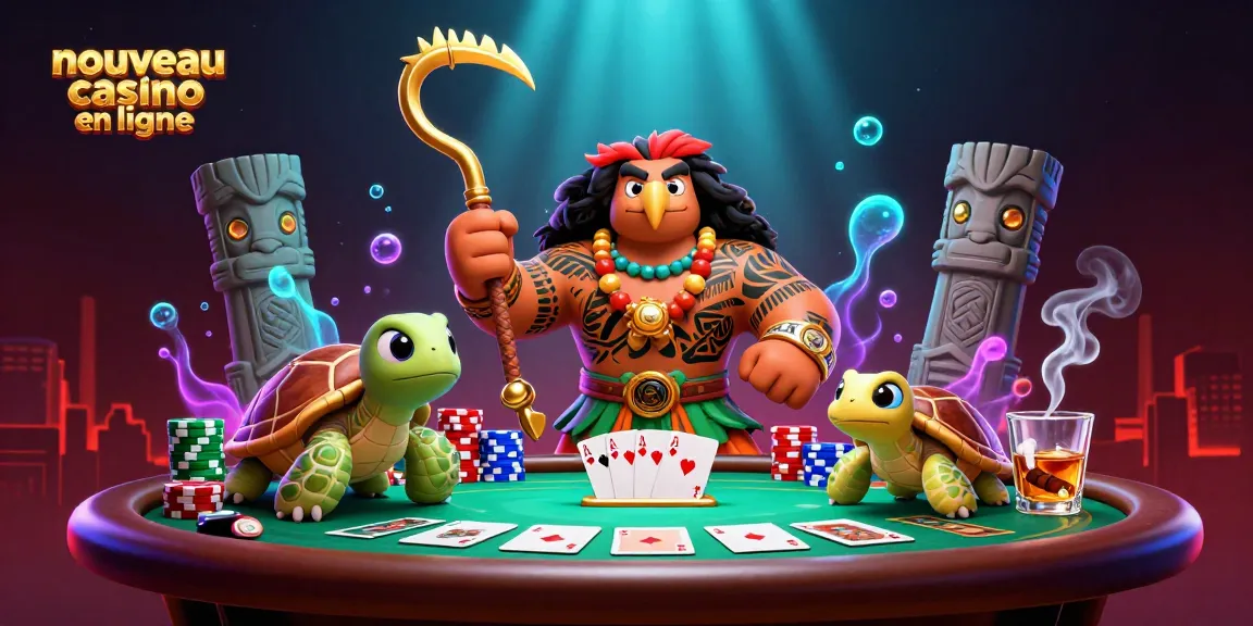 Jouez au nouveau casino en ligne avec une illustration 3D captivante d'un demi-dieu décontracté.
