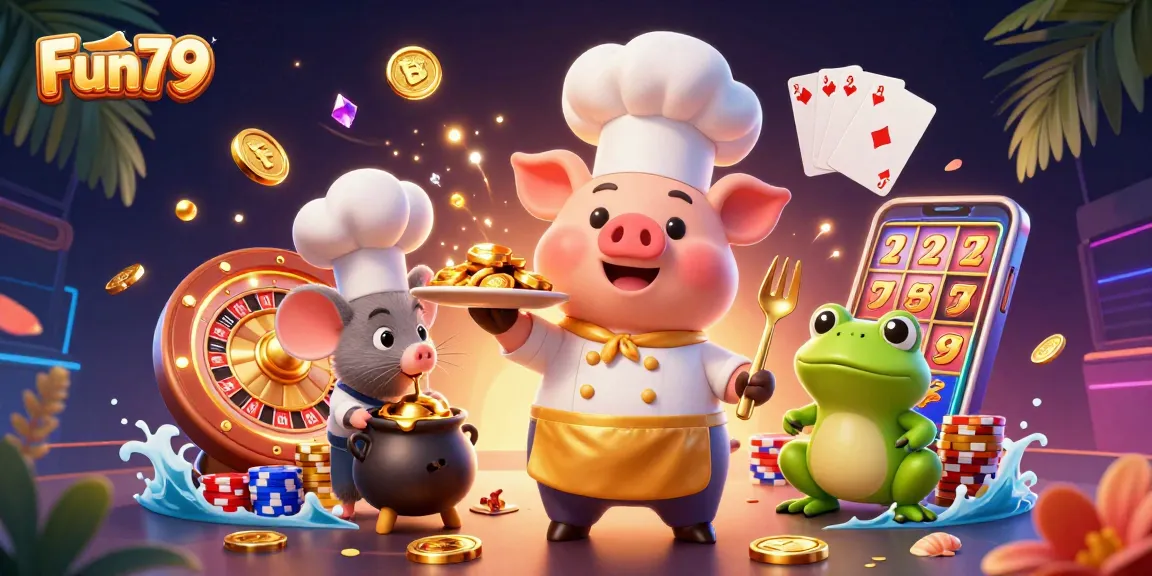 Experience Fun79 and win big with exciting jackpots, gold coins, and vibrant casino characters.