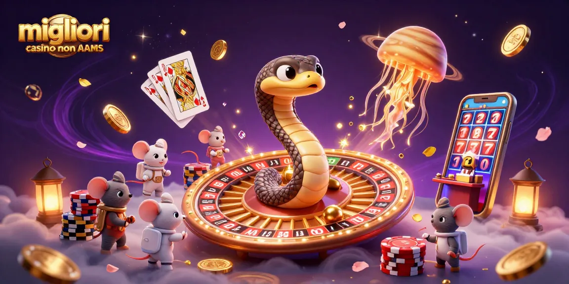 Scopri i migliori casino non AAMS con un'affascinante illustrazione 3D di giochi d'azzardo.
