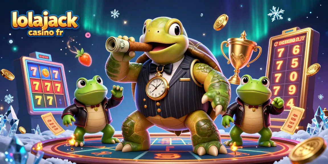 Experience winning at lolajack casino fr with a dynamic 3D illustration of unique casino elements.
